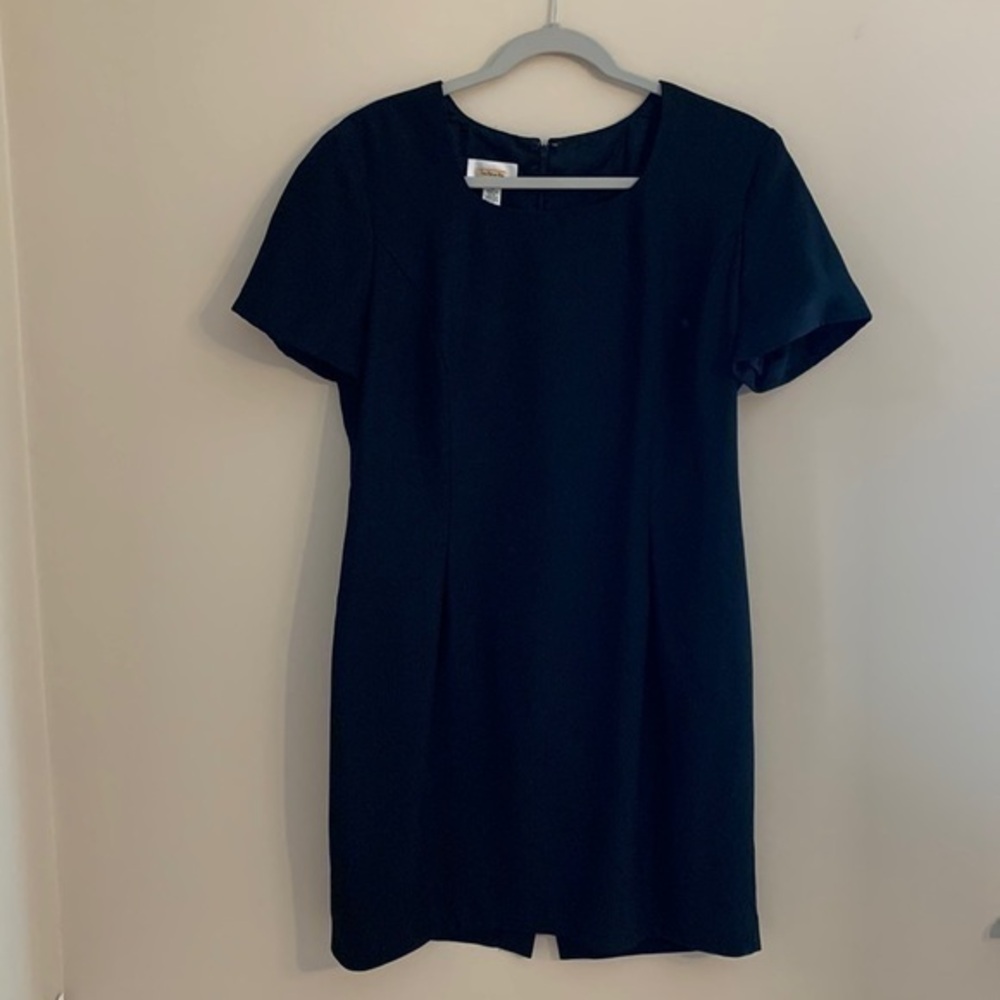 Women’s  gently used Talbots short sleeve black dress size 12 petites.
